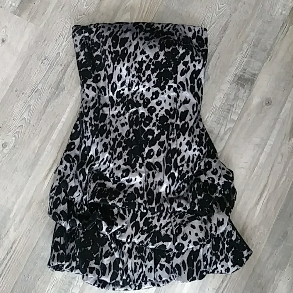Silver / Black halter dress